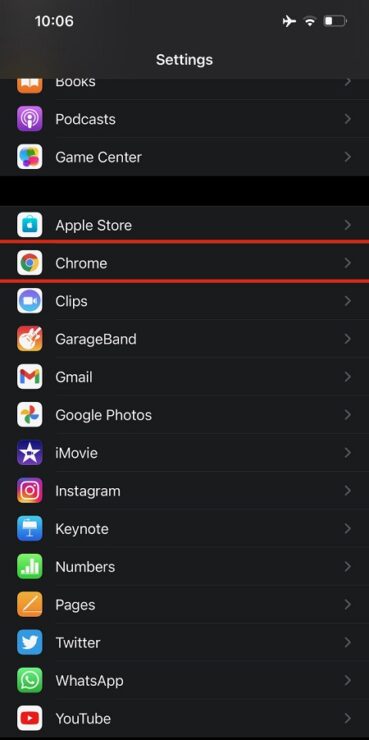 Definir o Chrome como navegador padrão no iPhone title