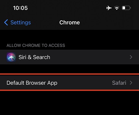 Definir Chrome como navegador padrão no iPhone title