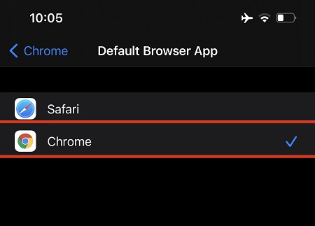 Definir o Chrome como navegador padrão no iPhone title
