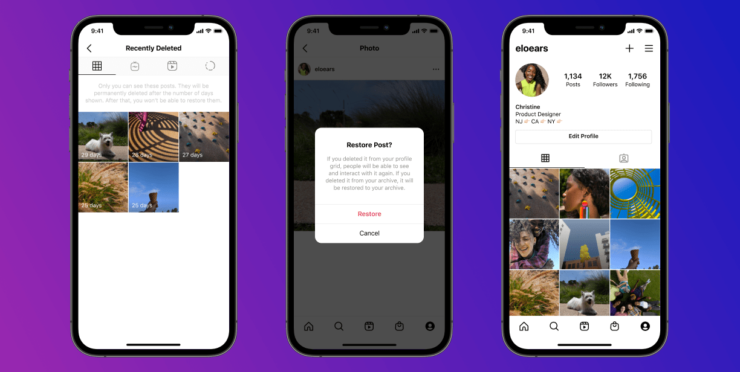 Instagram no Android e iOS obtém seção'Excluído recentemente'para trazer mensagens excluídas