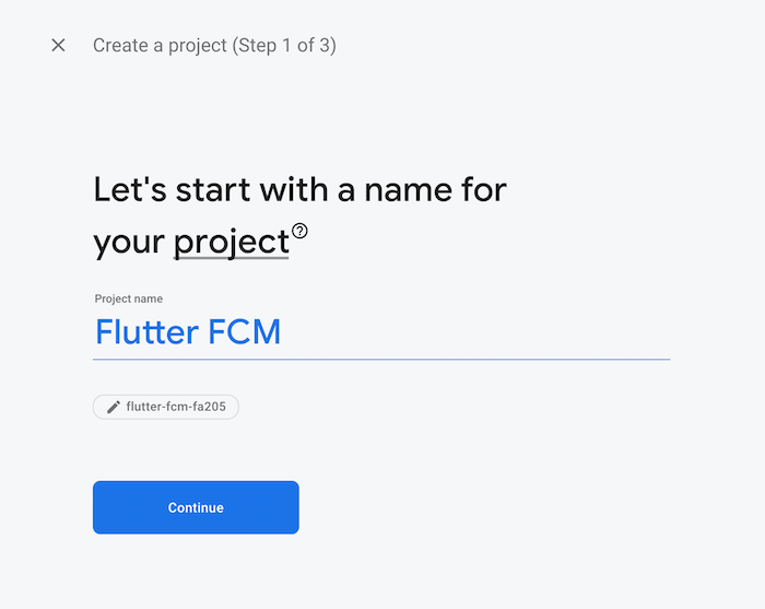 Firebase Project Name