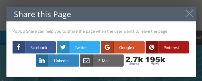 Pop Ups in Social Share & Locker Pro