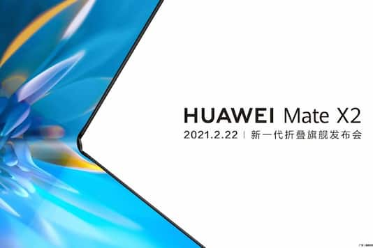 Anúncio de lançamento do Huawei Mate X2.