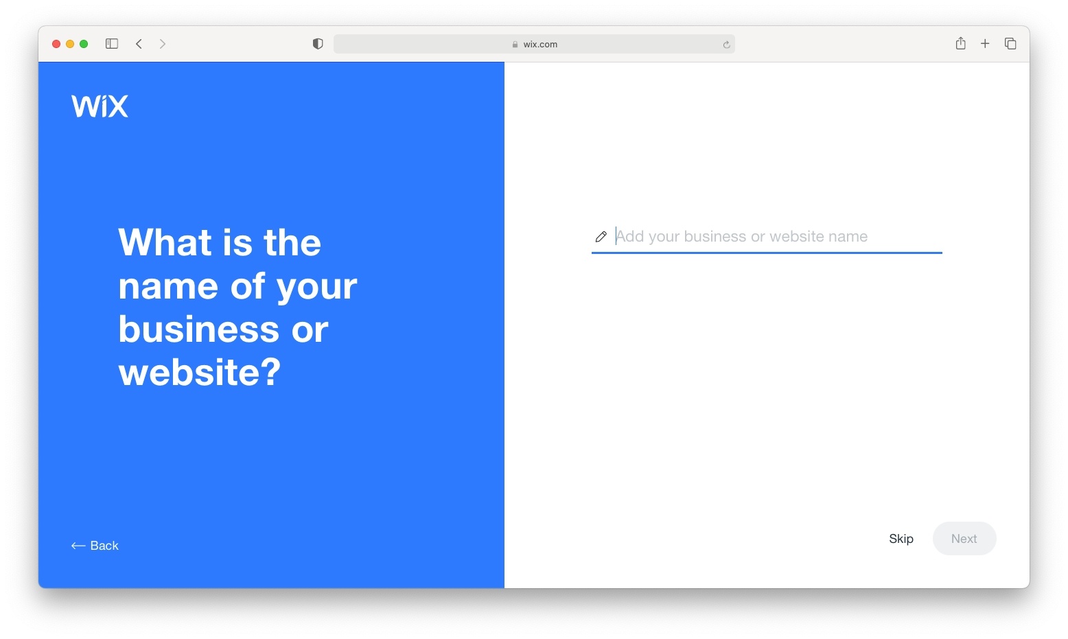Adicionando o nome da sua empresa ou site