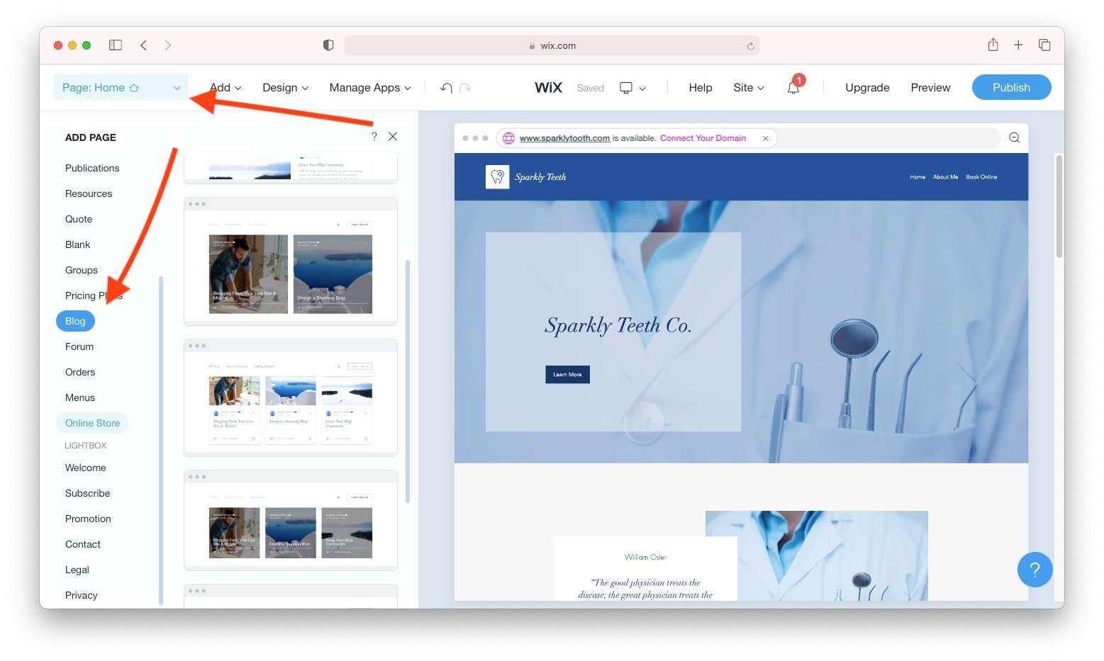 Adding a blog