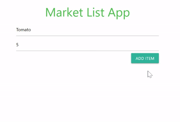 Aplicativo de lista de mercado finalizado