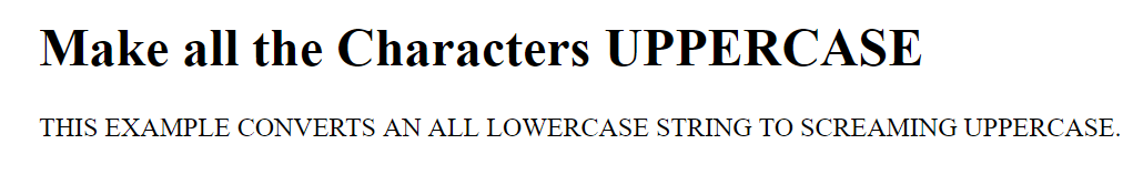 transform: uppercase
