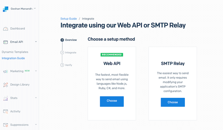 API SMTP Rela y Método de configuração