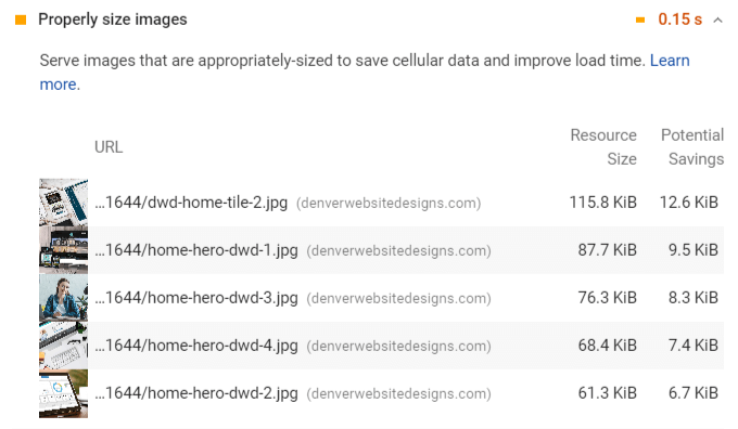 Dimensionar imagens corretamente