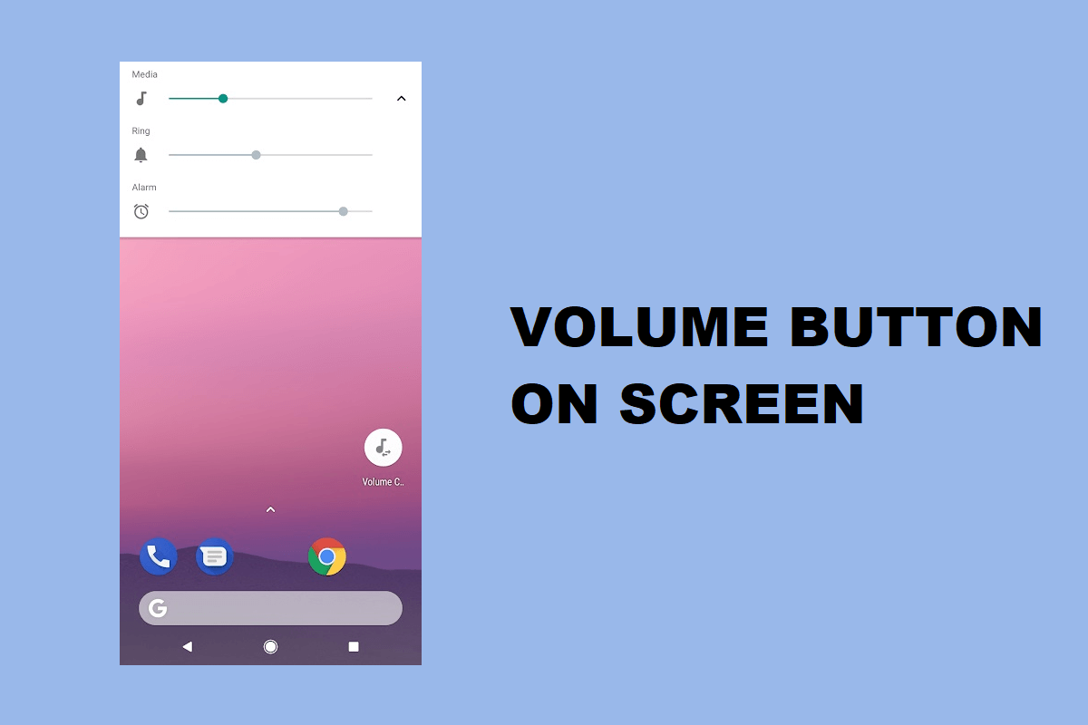 Como obter o botão de volume na tela do Android