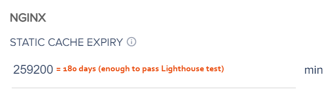 Expiração do cache estático