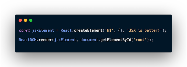 createElement Exemplo no JSX