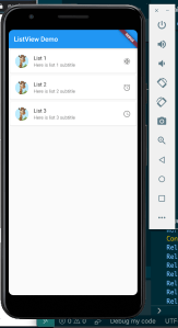 Screenshot of smartphone featuring a list with each item in a box, which also includes a subtitle and icon to the right