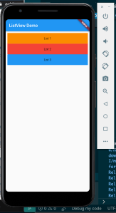 Screenshot of smartphone featuring a list where each item is a different color