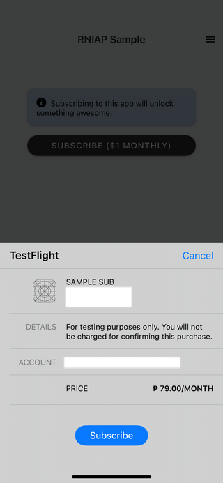 Compra no aplicativo em iOS