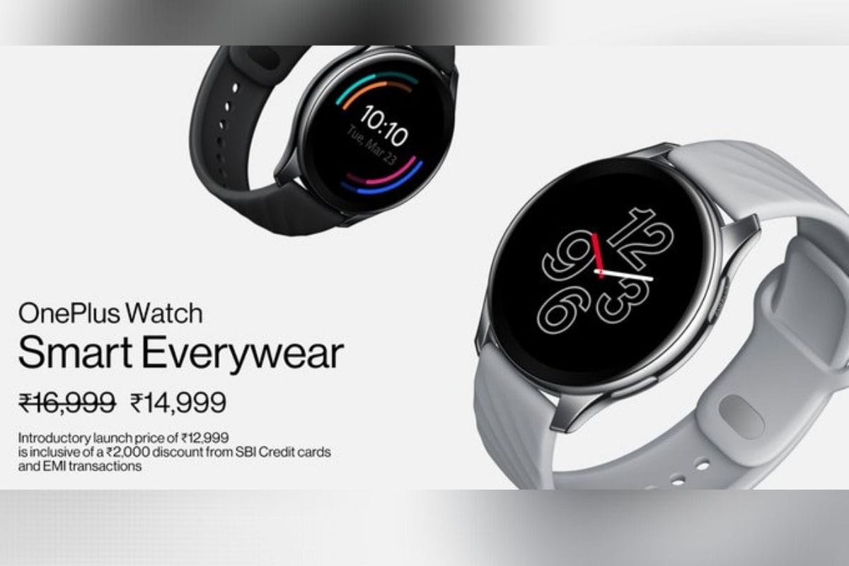 OnePlus Watch's Introductory Price in India Set at Rs 14,999, SBI Card