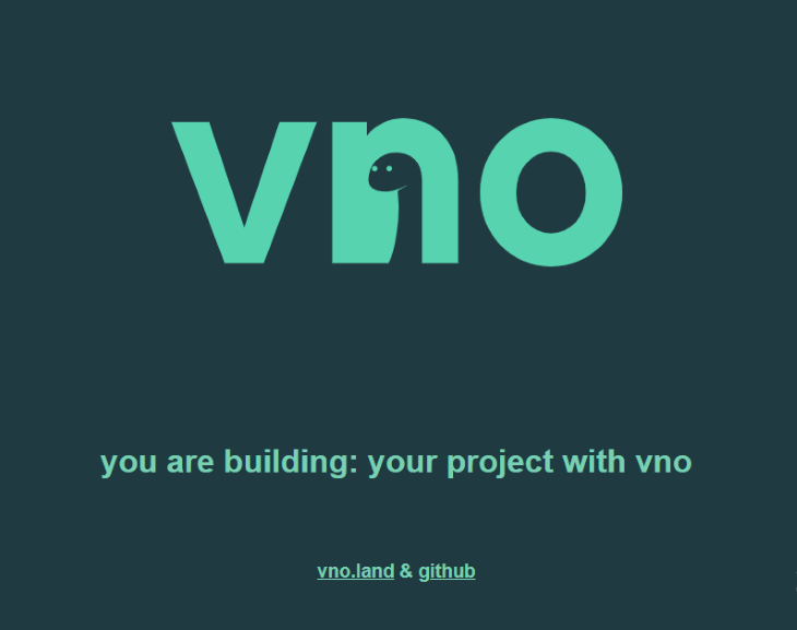 vno App Rendered on a Browser