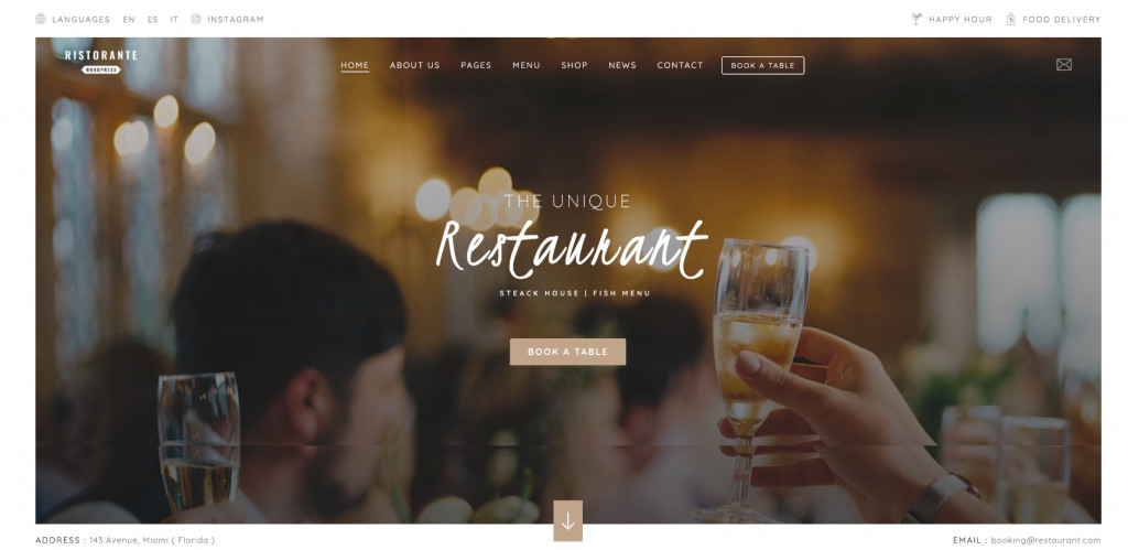 Comida de restaurante para pequenas empresas