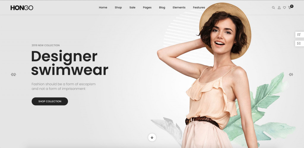 Hongo-Tema WordPress WooCommerce moderno e multifuncional