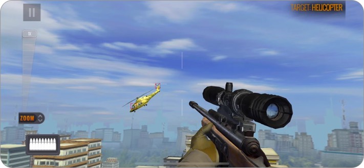 Captura de tela do jogo Sniper 3D para iPhone