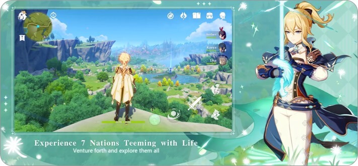 captura de tela do jogo genshin impact iphone
