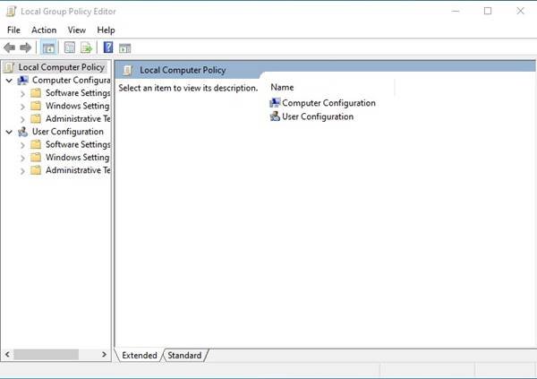 Editor de política de grupo