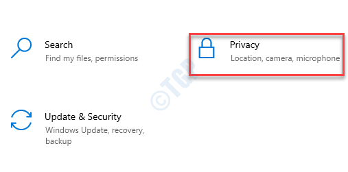 Configurações de privacidade