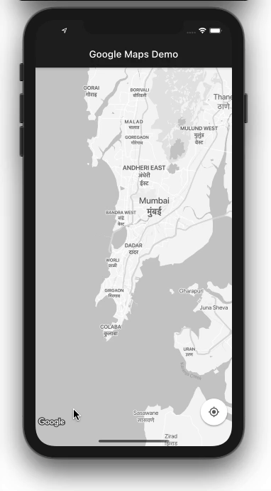 Ativando a exibição do botão de localização
