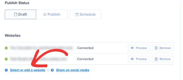 Adicionar site na página de publicação optinmonster