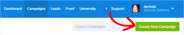 crie uma nova campanha