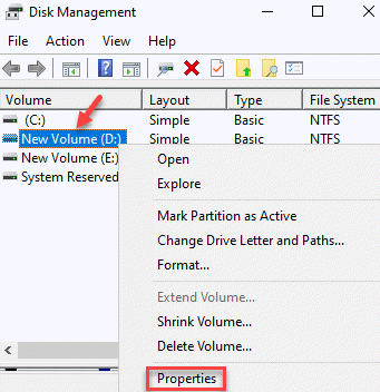 Disk Management Volume Root Drive Right Click Properties Min