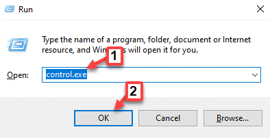 Run Command Control.exe Ok