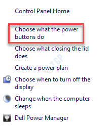Power Options Choose What The Power Buttons