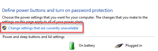 Choose What The Power Buttons Do Change Settings That Are Currently Unavailable