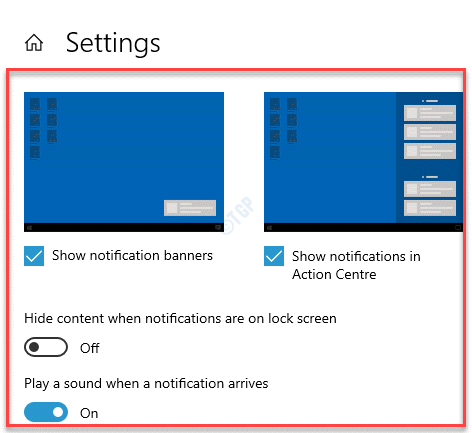 Obter notificações dessas configurações de aplicativos Ativar opções de notificações críticas