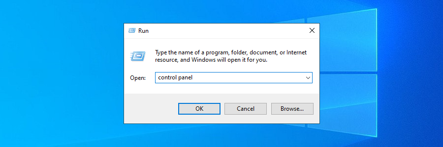Programas do Windows 10 como acessar o Painel de controle usando a ferramenta Executar