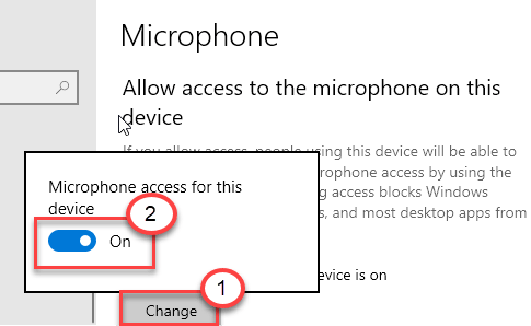 Microfone ligado Alterar Min Min