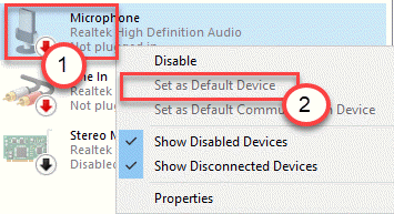 Definir microfone como mínimo padrão
