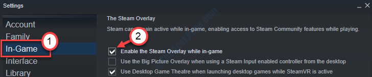 Eanable Steam Overlay