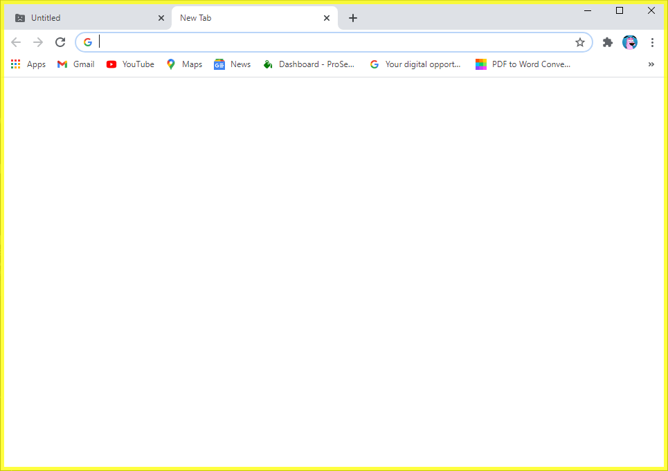 você verá uma borda amarela ao redor do navegador Chrome. | Como fazer uma captura de tela no Netflix