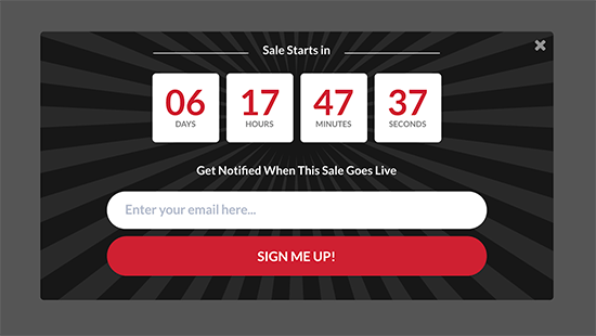 Visualização pop-up OptinMonster Visualização pop-up OptinMonster