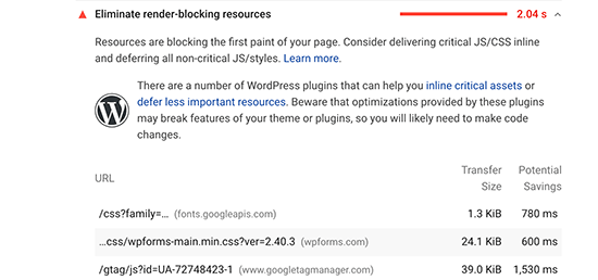 Renderizar elementos de bloqueio