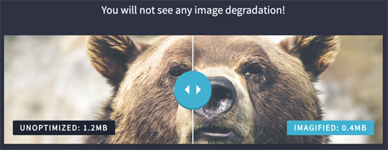 Imagens otimizadas vs não otimizadas em WordPress