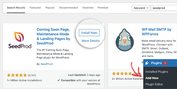 localizar e instalar o seedprod