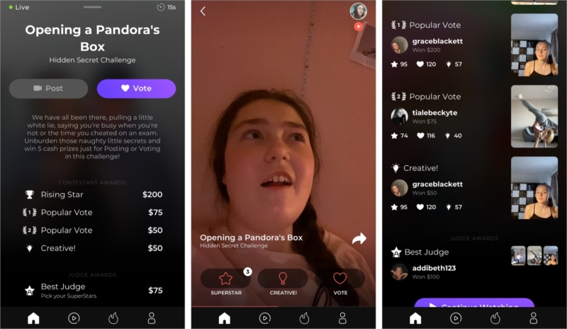 Explore novos vídeos e desafios no Compete