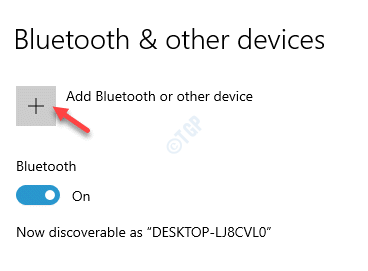 Configurações de Bluetooth Bluetooth e outros dispositivos Adicionar Bluetooth ou outro dispositivo