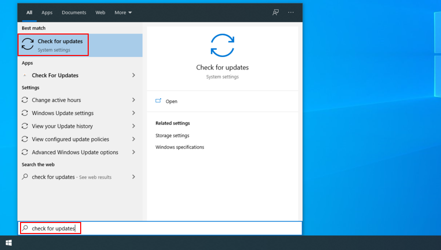 O Windows 10 mostra como verificar se há atualizações do sistema