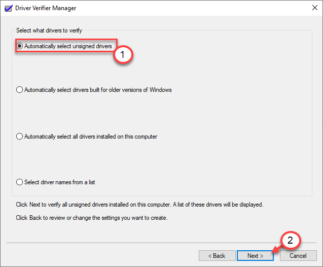 Selecionar automaticamente drivers não atribuídos Min