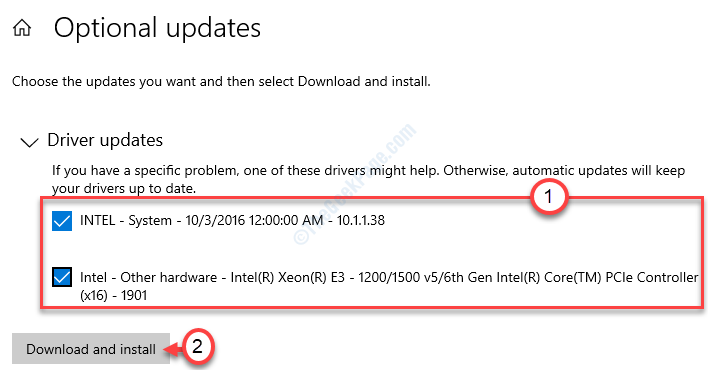 Atualização opcional do driver