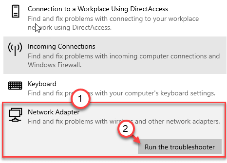 Solucionador de problemas do adaptador de rede Execute o solucionador de problemas Min